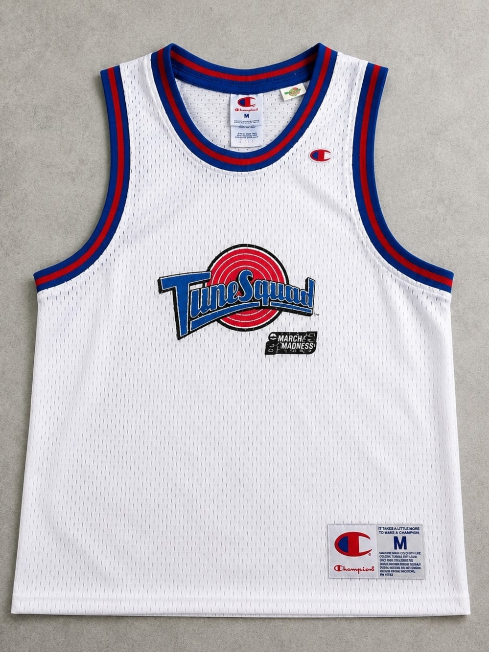 NWT Champion Space Jam Lola Bunny #10 Tune Squad Jersey Youth Medium White Mesh